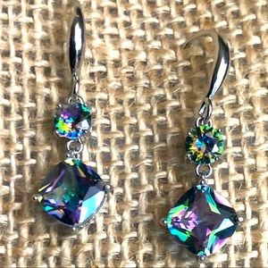 Earrings!  Mystic Topaz, set in .925 Sterling Silver